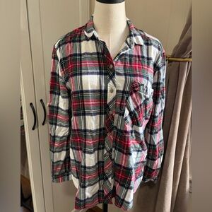 BDG Button Down Plaid Flannel Shirt
